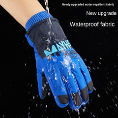 Winter Kids Skiing Gloves Windproof Coldproof Cartoon Warm Keeping