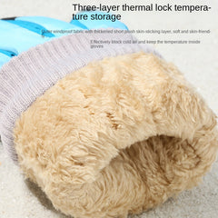 Winter Kids Skiing Gloves Windproof Coldproof Cartoon Warm Keeping