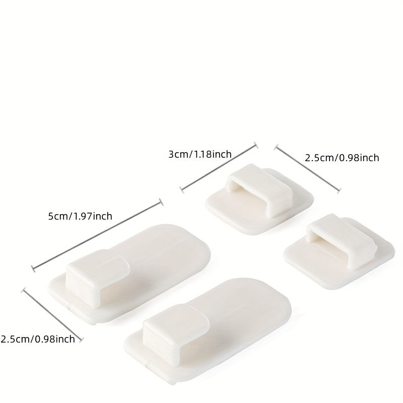 10 Pairs Multifunctional Adhesive Hooks TV Remote Control Storage