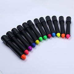 12 Pack Glow In The Dark Paint Face & Body Crayons