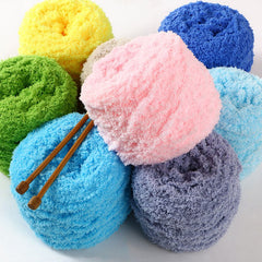 Coral Velvet Yarn Thick Polyester Yarn for Crocheting & Knitting