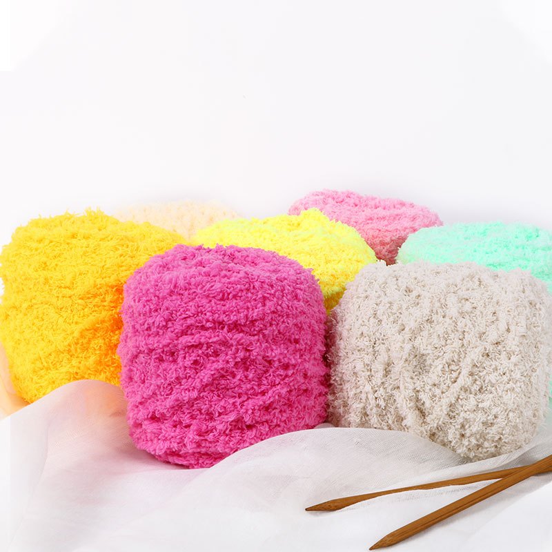 Coral Velvet Yarn Thick Polyester Yarn for Crocheting & Knitting
