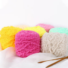 Coral Velvet Yarn Thick Polyester Yarn for Crocheting & Knitting