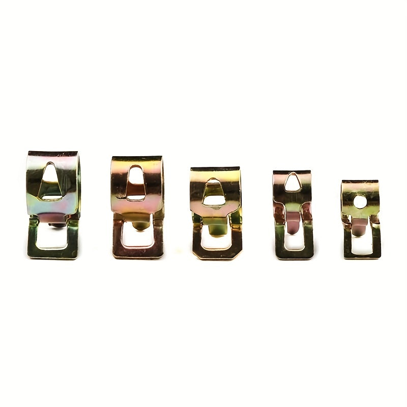 75pcs Zinc Plated Spring Hose Clamp Kit 6-22mm Metal Fastener