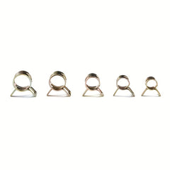 75pcs Zinc Plated Spring Hose Clamp Kit 6-22mm Metal Fastener