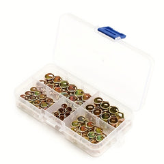 75pcs Zinc Plated Spring Hose Clamp Kit 6-22mm Metal Fastener