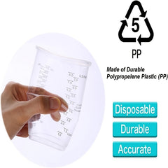 50pcs 8oz Disposable Paint Mixing Cups With Scale High Temperature Resistant