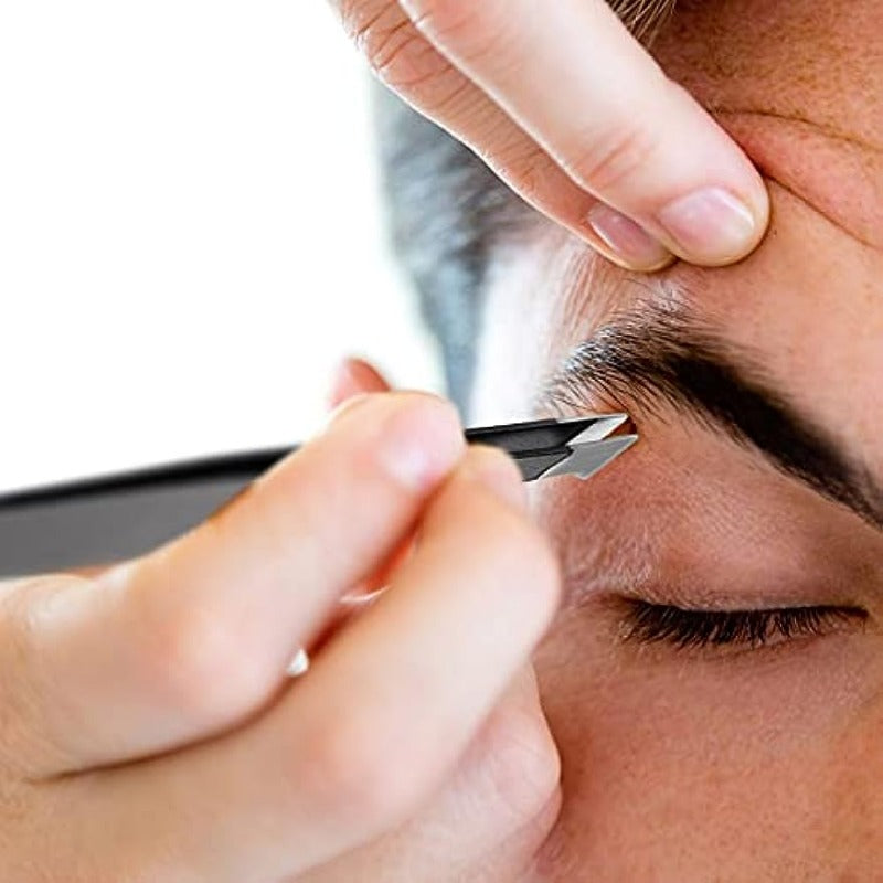 Stainless Steel Eyebrow Tweezers Face Hair Removal Clips
