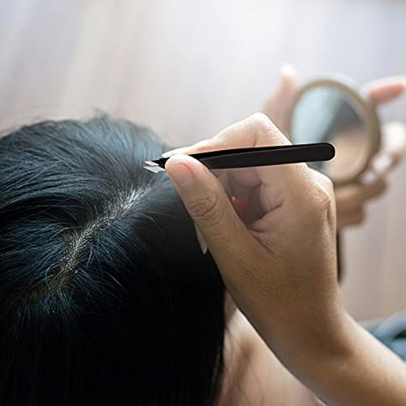 Stainless Steel Eyebrow Tweezers Face Hair Removal Clips