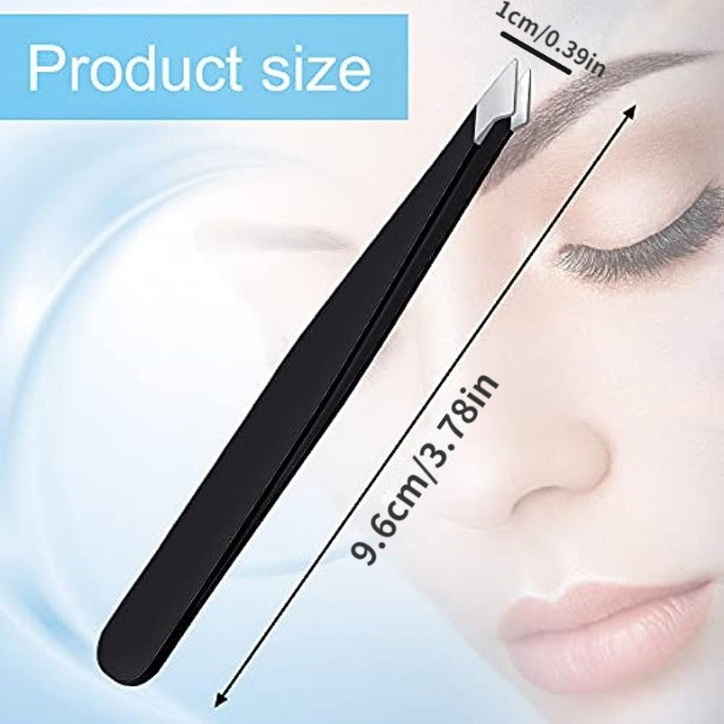 Stainless Steel Eyebrow Tweezers Face Hair Removal Clips