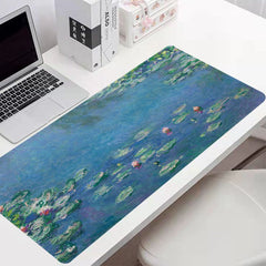 Lotus Pond Desk Mat Large Gaming Mouse Pad E Sports Office Keyboard Pad