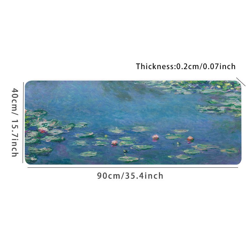 Lotus Pond Desk Mat Large Gaming Mouse Pad E Sports Office Keyboard Pad