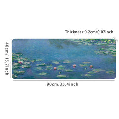Lotus Pond Desk Mat Large Gaming Mouse Pad E Sports Office Keyboard Pad