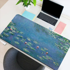 Lotus Pond Desk Mat Large Gaming Mouse Pad E Sports Office Keyboard Pad