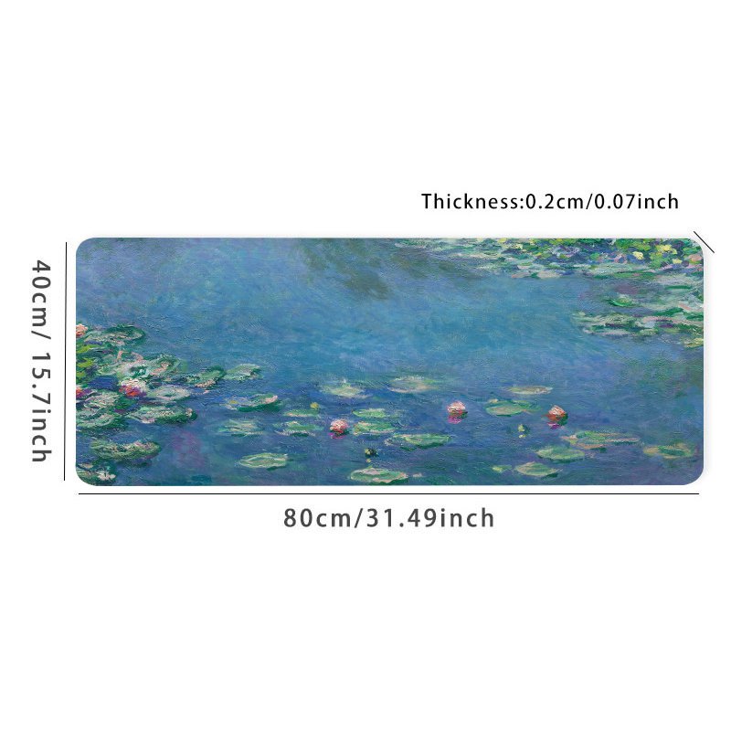 Lotus Pond Desk Mat Large Gaming Mouse Pad E Sports Office Keyboard Pad