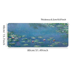 Lotus Pond Desk Mat Large Gaming Mouse Pad E Sports Office Keyboard Pad