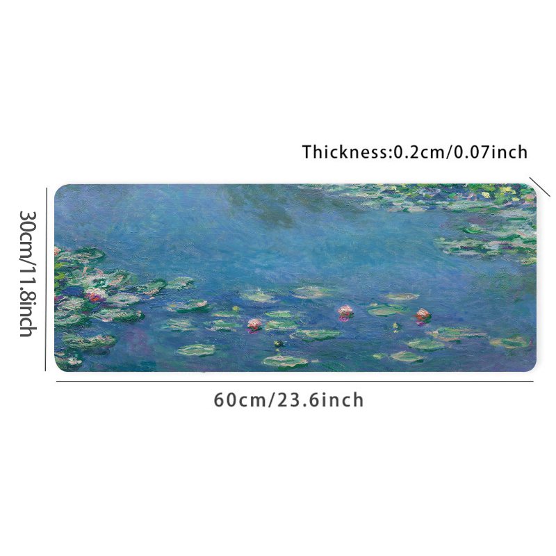 Lotus Pond Desk Mat Large Gaming Mouse Pad E Sports Office Keyboard Pad