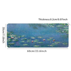 Lotus Pond Desk Mat Large Gaming Mouse Pad E Sports Office Keyboard Pad