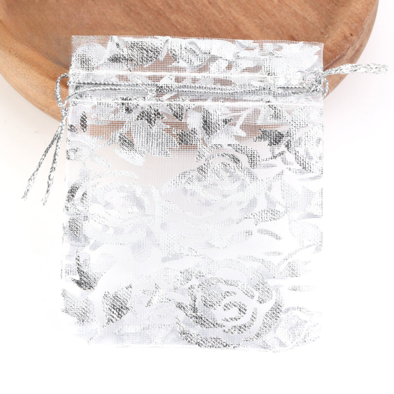 100pcs 7x9cm Organza Bags Jewelry Candy Wedding Party Gift Bags