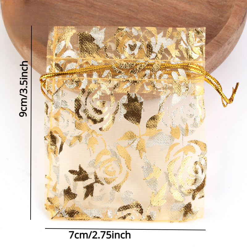 100pcs 7x9cm Organza Bags Jewelry Candy Wedding Party Gift Bags