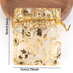 100pcs 7x9cm Organza Bags Jewelry Candy Wedding Party Gift Bags