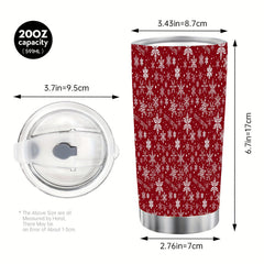 Christmas Series Travel Mug 20oz Leakproof Insulated Coffee Cup Stainless Steel