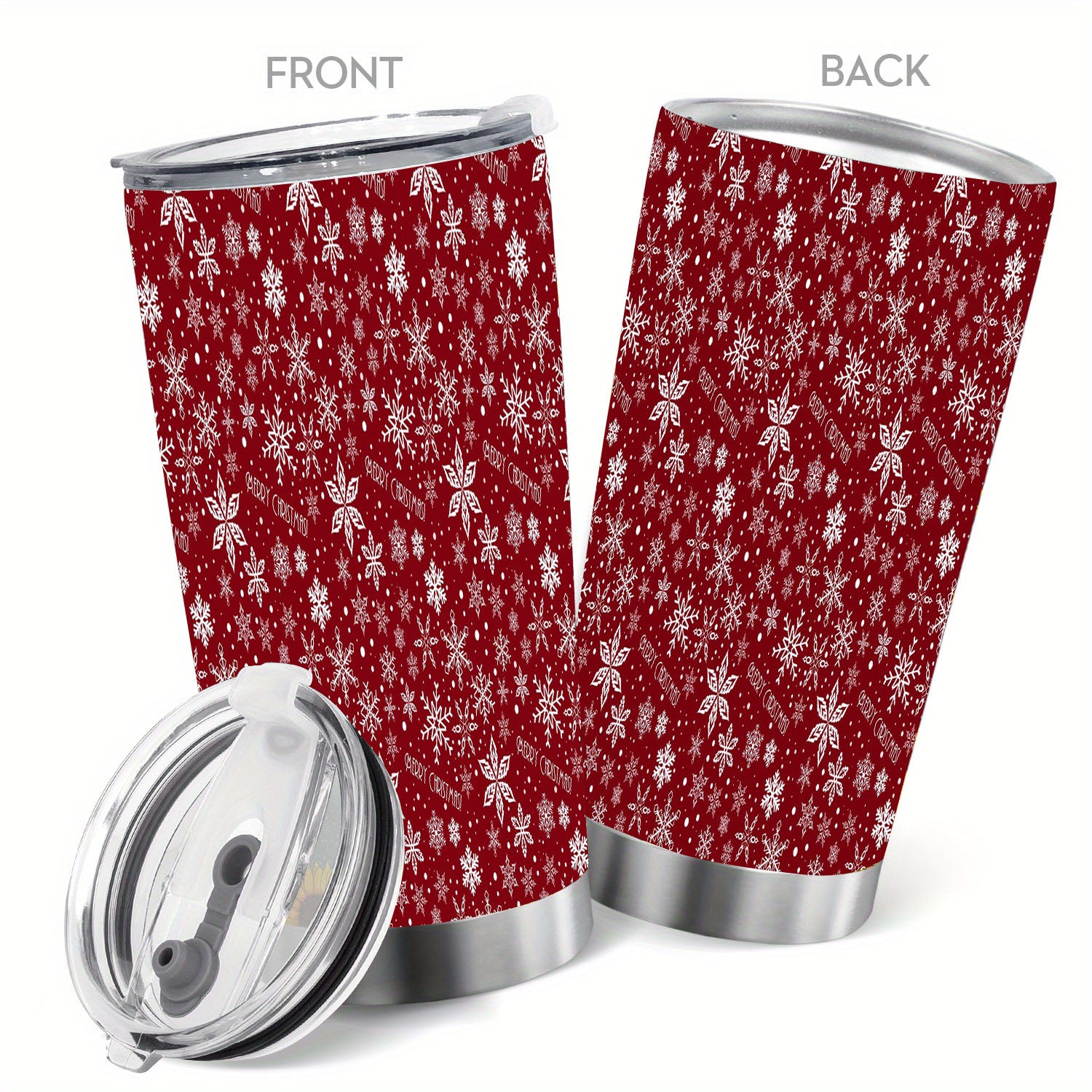 Christmas Series Travel Mug 20oz Leakproof Insulated Coffee Cup Stainless Steel