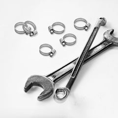 20pcs Stainless Steel Pipe Clamps 9mm 16mm Hose Clips Adjustable