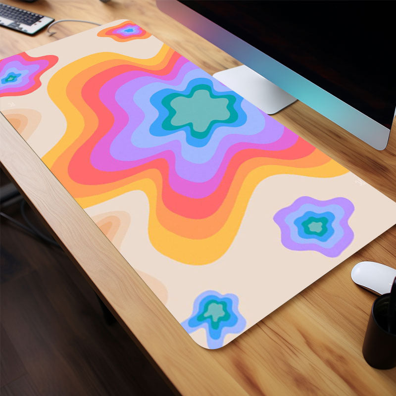 Colored Star Mouse Pad Long Non slip Waterproof Mouse Pad