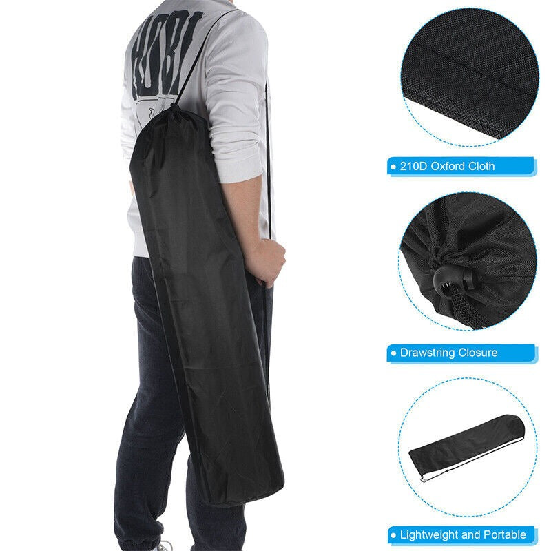 2pcs Yoga Mat Storage Bag Foldable Drawstring Carry Bag With Strap