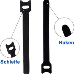 100 Reusable Cable Ties 180mm 150mm 110mm Hook & Loop Fastener