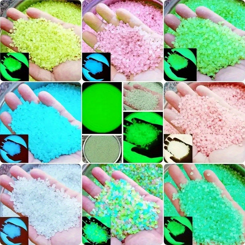 3000pcs Luminous Stone Glow In The Dark Aquarium Decorative Sand Gravel Rock