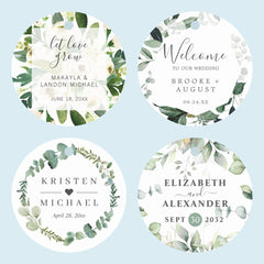 Custom Wedding Tags with Name & Date - Personalized Thank You Gift Tags