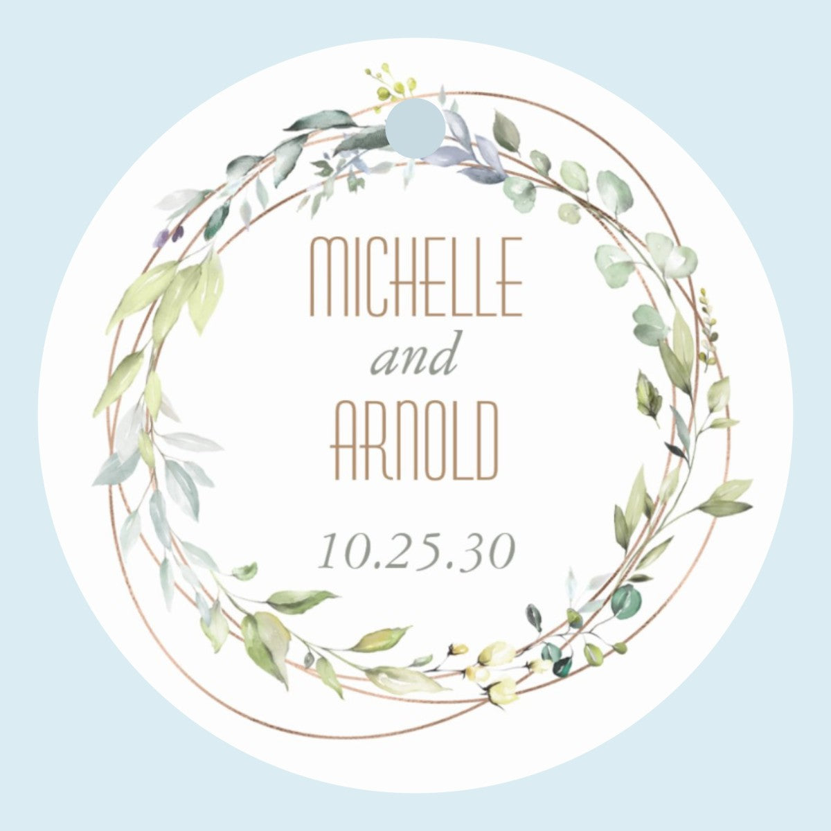 Custom Wedding Tags with Name & Date - Personalized Thank You Gift Tags