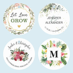 Custom Wedding Tags with Name & Date - Personalized Thank You Gift Tags