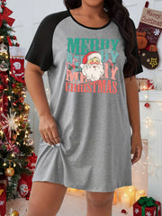 Christmas Nightdress Women's Plus Cartoon Santa Claus