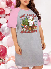 Christmas Nightdress Women's Tee Sleep Dress
