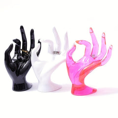 Unique Hand Shaped Jewelry Holder with Transparent Plastic Design