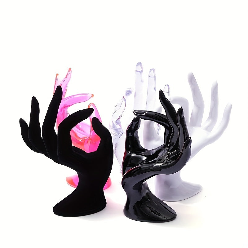 Unique Hand Shaped Jewelry Holder with Transparent Plastic Design
