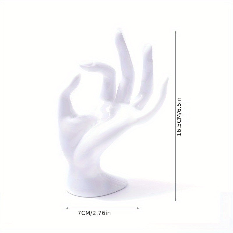 Unique Hand Shaped Jewelry Holder with Transparent Plastic Design