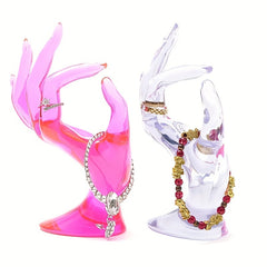Unique Hand Shaped Jewelry Holder with Transparent Plastic Design
