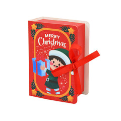 5pcs Christmas Candy Gift Boxes Bag Book Shape Santa Claus Chocolate Box