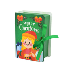 5pcs Christmas Candy Gift Boxes Bag Book Shape Santa Claus Chocolate Box