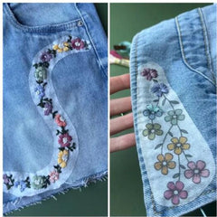 DIY Stitching Embroidery Paper Crafts Flowers & Leaf Designs Sewing Supplies