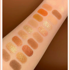 Golden Brown Pumpkin Tone Eyeshadow Palette Contouring & Brightening