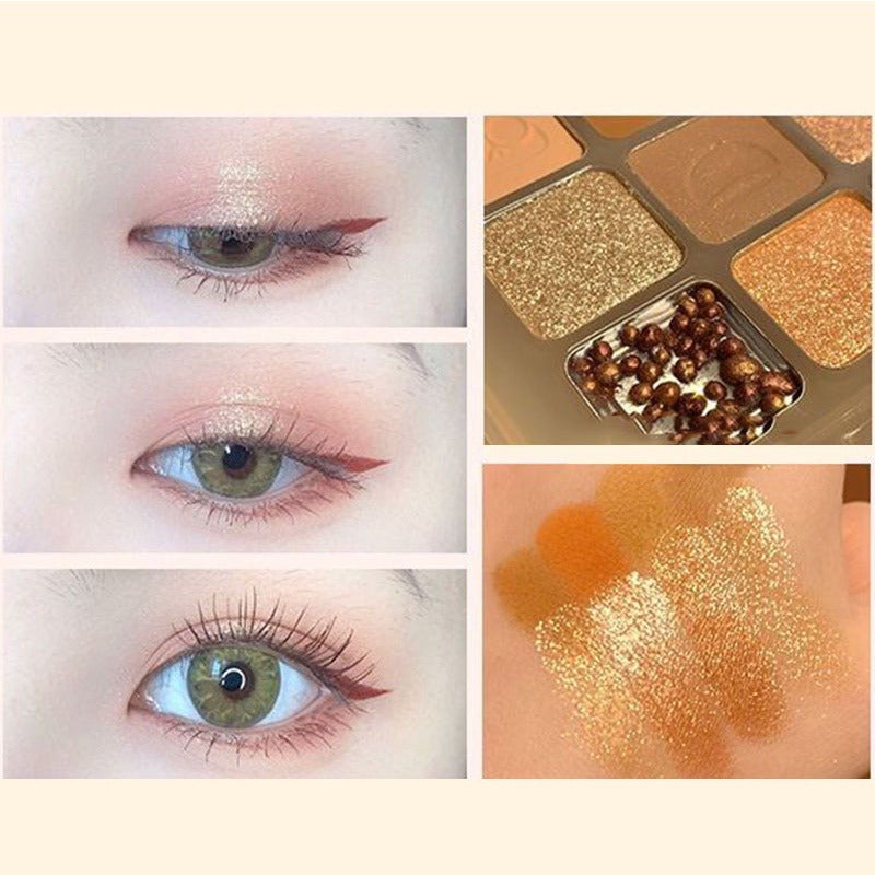 Golden Brown Pumpkin Tone Eyeshadow Palette Contouring & Brightening