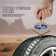 8pcs Tire Repair Kit w/ Rubber Strips Tubeless Puncture Plug Set
