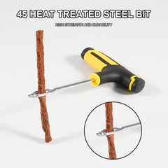 8pcs Tire Repair Kit w/ Rubber Strips Tubeless Puncture Plug Set