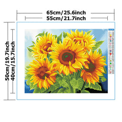 Sunflower Cross Stitch Kit Full Embroidery Home Wall Decor