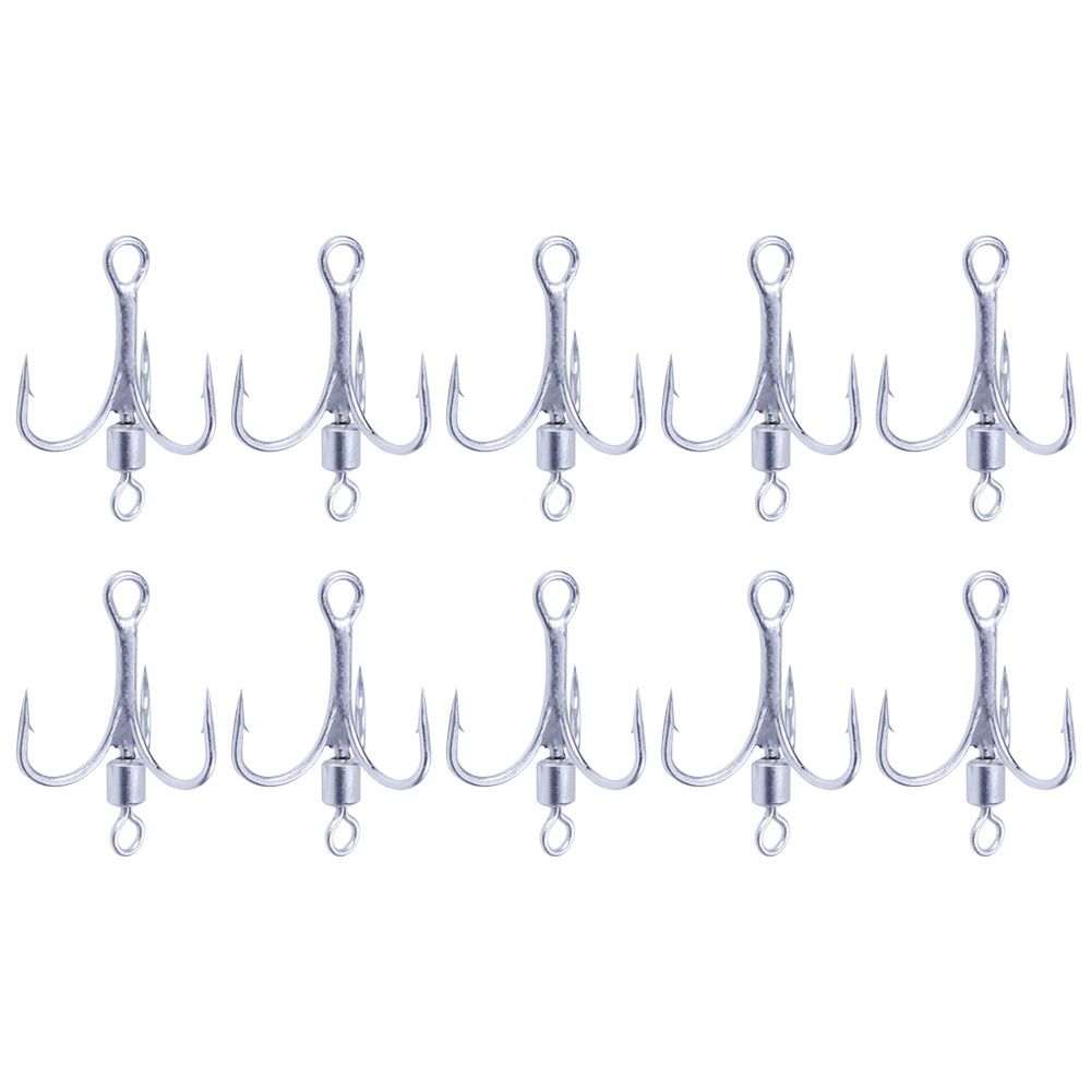 5Pcs Fishing Treble Hook High Carbon Steel Vibration Sequin Hook